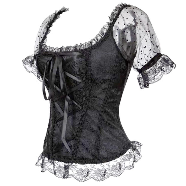 Steampunk korset blouse Gonneke – alleen grote maten