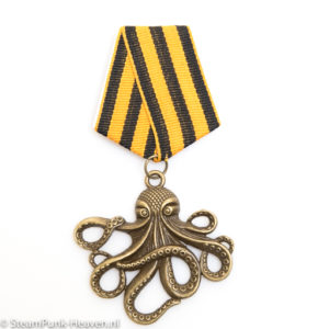 Steampunk medaille Verne - met octopus